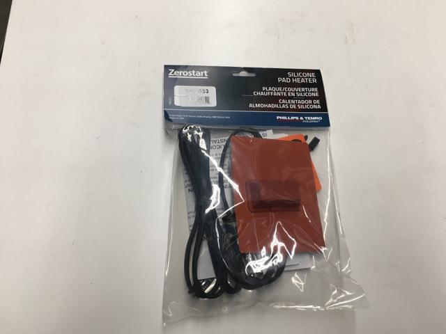 ZBL3400033, Temro Cold Weather Products, PAD, HEATER, SEAT, ADHESIVE SILICONE, A-NEMA 5-15 PLUG TYPE, 120V, 250W, 2.1A, 3-1/2 WIDTH, 4-1/2 LENGTH - part number ZBL3400033