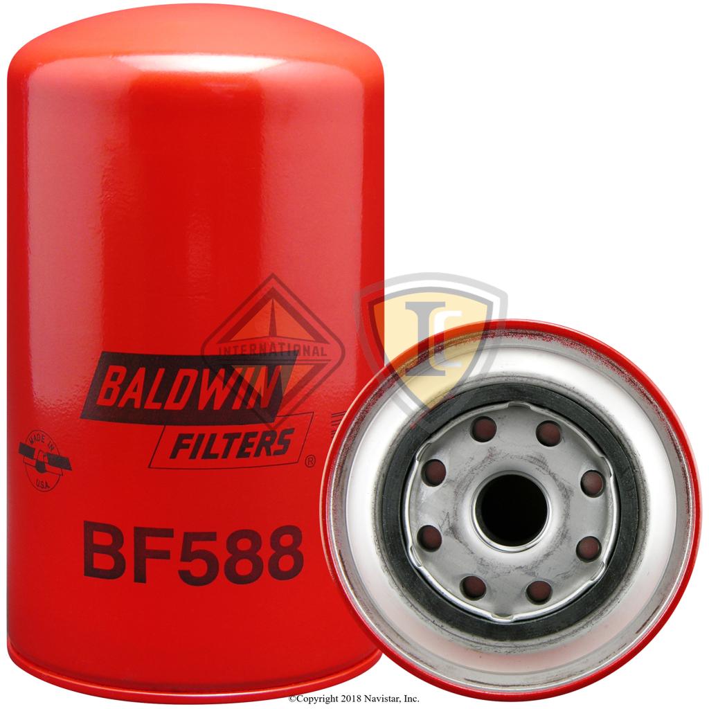 BALBF588, Baldwin Filters, Filters, FUEL FILTER, SECONDARY, SPIN-ON, USE BF7629 ON INTERNATIONAL ENGINES HAVING A SINGLE THREAD 7/8-14 OD, 4-1/4 (10 - BALBF588