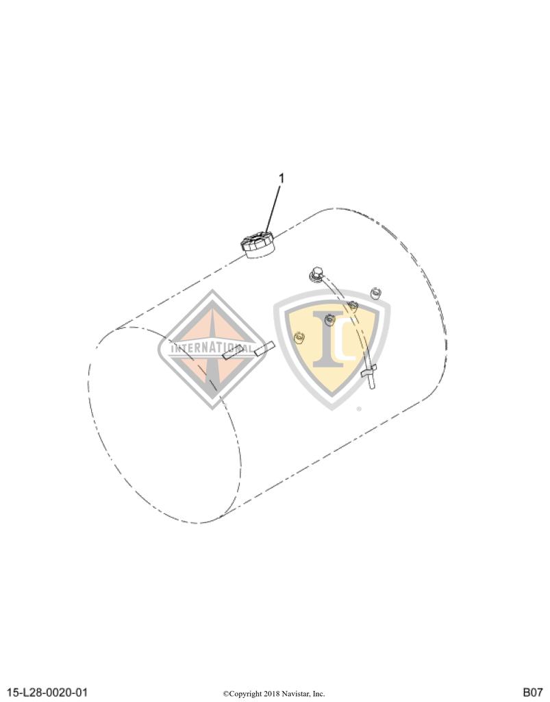 3559312C2, Navistar International, CAP, FUEL TANK, NON-LOCKING - part number 3559312C2