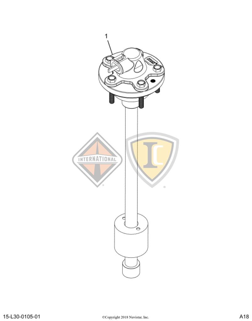 6132730C91, Navistar International, GAUGE, FUEL SENDER, 24 IN., 0-90 OHM - part number 6132730C91