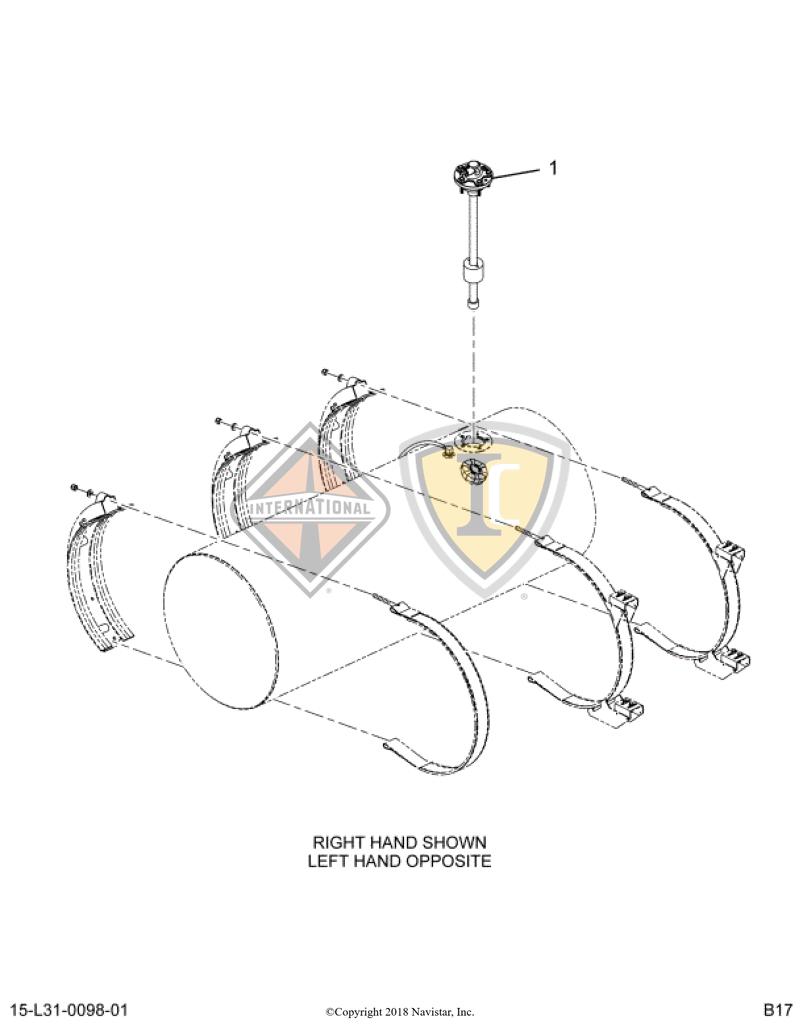 6132730C91, Navistar International, GAUGE, FUEL SENDER, 24 IN., 0-90 OHM - part number 6132730C91