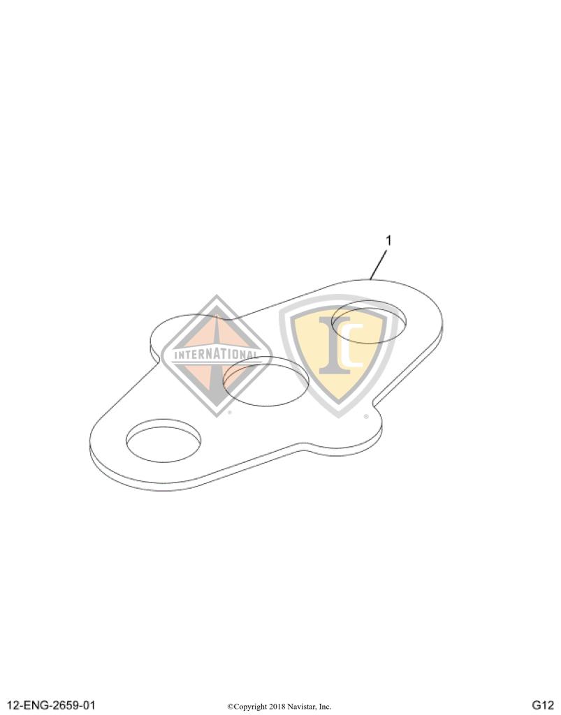 1836770C3, Navistar International, Uncategorized, GASKET, TURBO HOUSING - part number 1836770C3