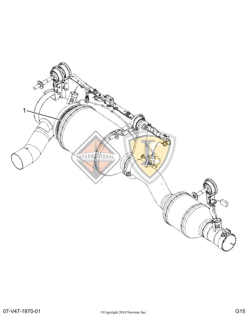 2594129C1, Navistar International, GASKET, V-BAND FLANGE - part number 2594129C1