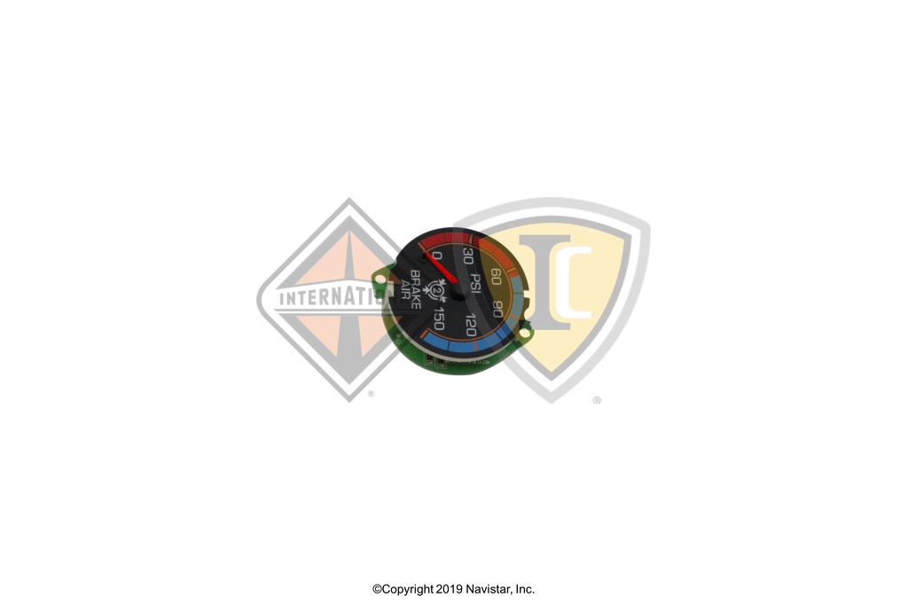 3615256C4, Navistar International, GAUGE, ELECTRONIC AIR 2 W/BLACK FACE - part number 3615256C4