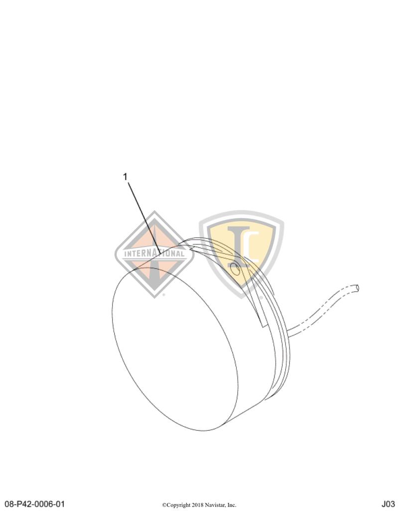 3533885C1, Navistar International, GAUGE ELECTRONIC TRANSMISSION OIL TEMPERATURE ENGLISH - part number 3533885C1