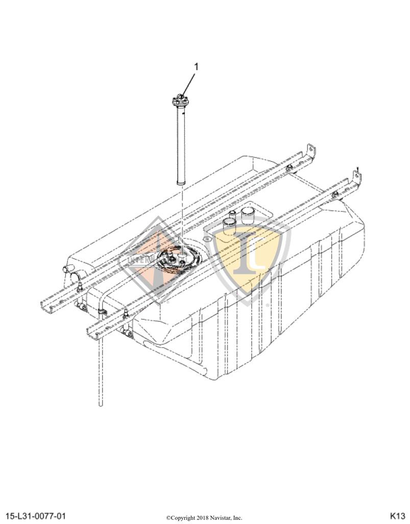 3864392C92, Navistar International, GAUGE, FUEL SENDER, 16 IN., 3 - part number 3864392C92