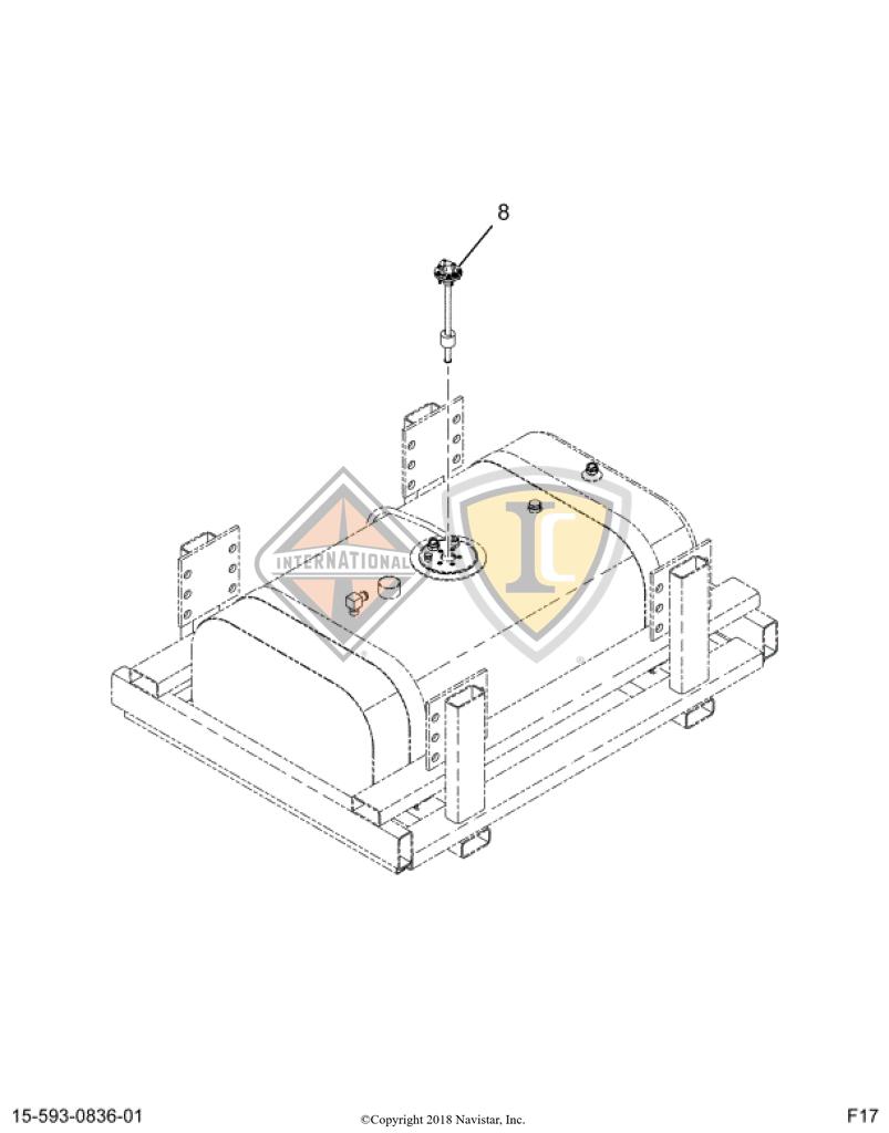 6132739C91, Navistar International, GAUGE, FUEL SENDER, 15 IN., 33-240 OHM - part number 6132739C91