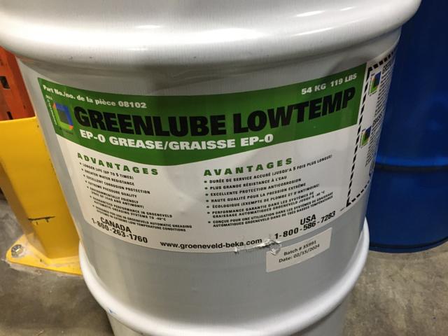 08102, Groeneveld - Grease, GREENLUBE LOW TEMP EP0 54KG - part number 08102