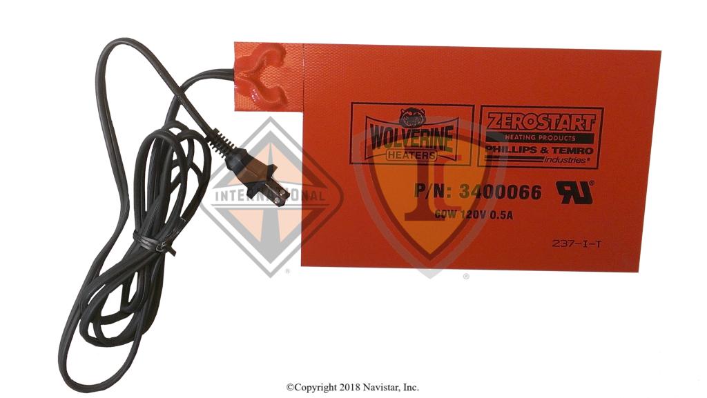 ZBL3400066, Temro Cold Weather Products, Silicone Pad, Battery, 60W, 120V, 0.5A - 5-1/2" (14 Cm) X 8-1/2" (21.6 Cm) - part number ZBL3400066