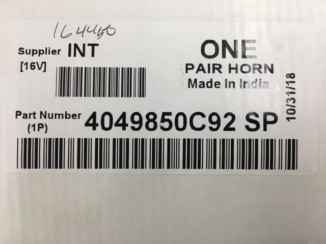 4049850C92, Navistar International, HORN, DUAL ELECTRIC - part number 4049850C92