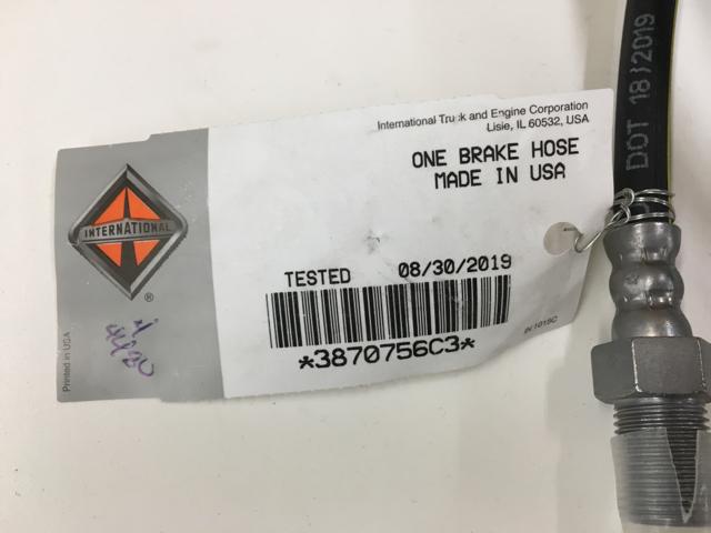 3870756C3, Navistar International, HOSE, HYDRAULIC BRAKE FRONT DROP - part number 3870756C3
