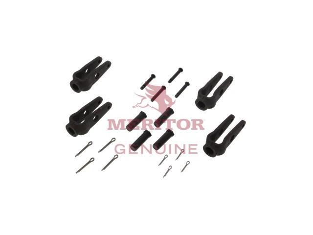 R810021, Meritor - Brake Shoes & Hardware Kits, CLEVIS KIT, SLACK ADJUSTER, BRAKE, TYPE STRAIGHT, PUSH ROD 5/8-18, INCLUDES LIGHTWEIGHT CLEVIS, PINS AND CLIPS FOR LONG STROKE TYPE 20, 24, 30 AND 36 CHAMBERS - part number R810021
