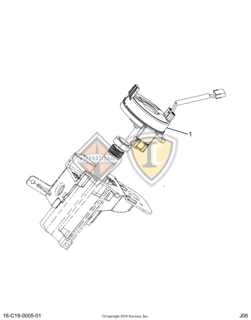 2592604C91, Navistar International, CLOCKSPRING KIT, STEERING COLUMN, DCM, 10-WIRE - 2592604C91