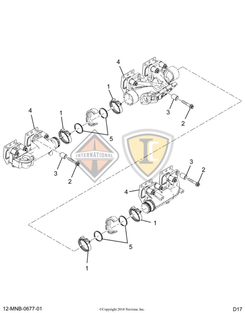 2517621C91, Navistar International, BOLTS AND GASKET KIT, EXHAUST MANIFOLD - 2517621C91