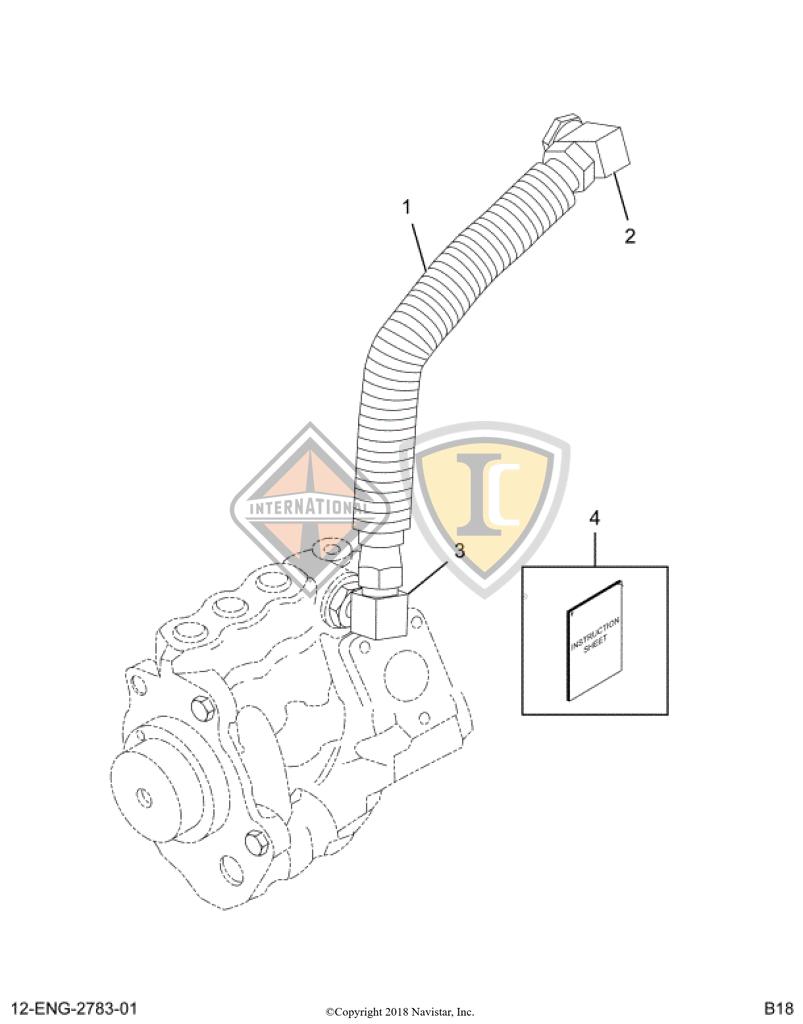 1893940C93, Navistar International, HOSE KIT, HIGH PRESSURE - part number 1893940C93