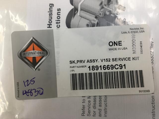 1891669C91, Navistar International, KIT, PRESSURE RELIEF VALVE - part number 1891669C91