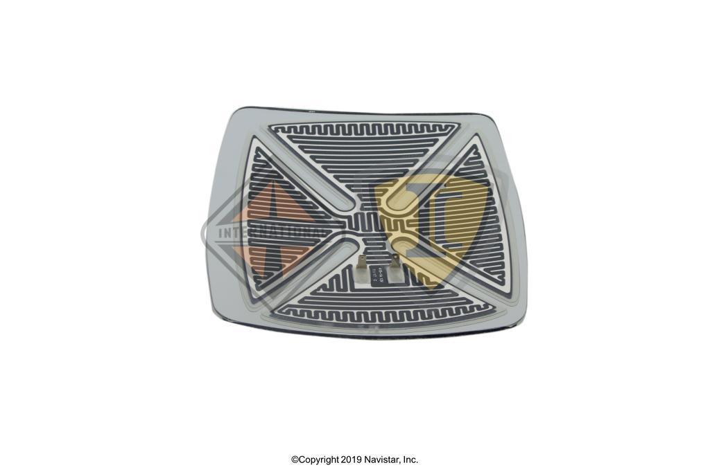 2594622C91, Navistar International, GLASS CARRIER PLATE ASSEMBLY, RIGHT HAND, CONVEX, HEATED, TURN SIGNAL - part number 2594622C91