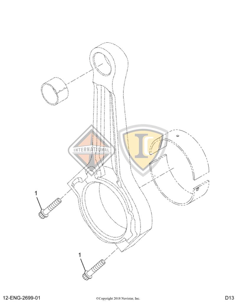 2511359C91, Navistar International, BEARINGS AND BOLTS KIT, CONNECTING ROD, ENGINE - part number 2511359C91