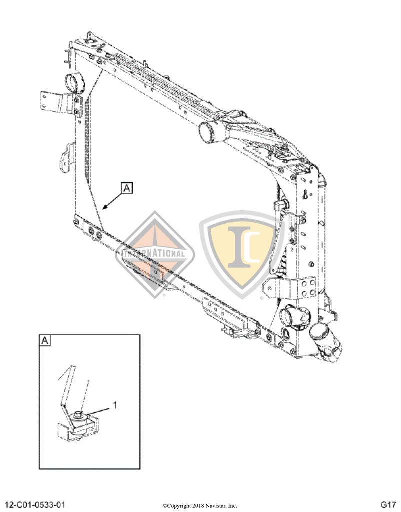 2590841C91, Navistar International, ISOLATOR KIT, RADIATOR, COOLING SYSTEM - 2590841C91