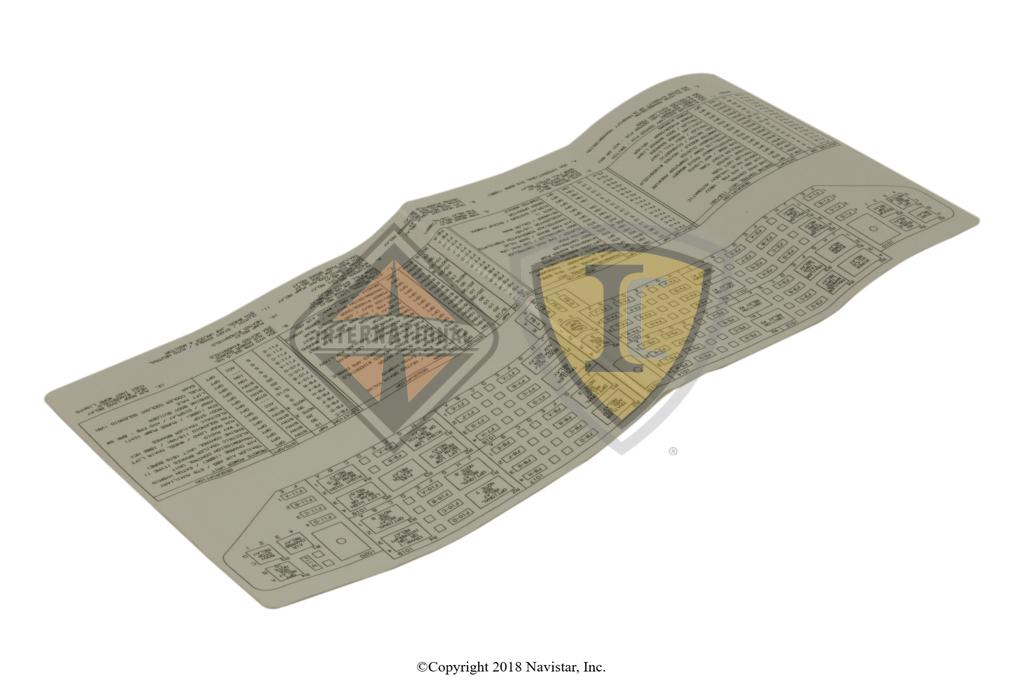 3826353C8, Navistar International, PRODUCT GRAPHICS, FUSE PANEL, ENGLISH - part number 3826353C8