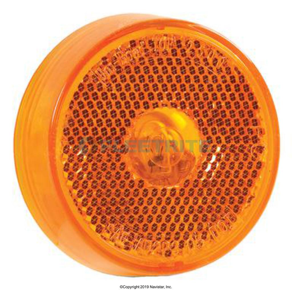 FLTSR2500A, Fleetrite, LAMP, CLEARANCE/MARKER, 2.5 IN. ROUND REFLECTOR SEALED, AMBER - FLTSR2500A