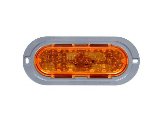 60272Y, Truck Lite, LAMP, LED OVAL AMBER W/FLANGE - 60272Y