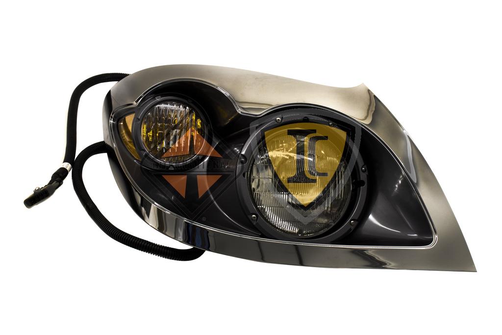 3605817C93, Navistar International, LIGHT, HEAD, LONG LIFE CHROME /PNT BEZ- RIGHT HAND - part number 3605817C93