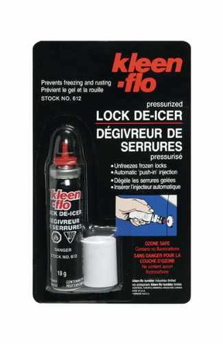 612, Kleen-Flo Industries Ltd., LOCK DE-ICER 18GM SPRAY - 612