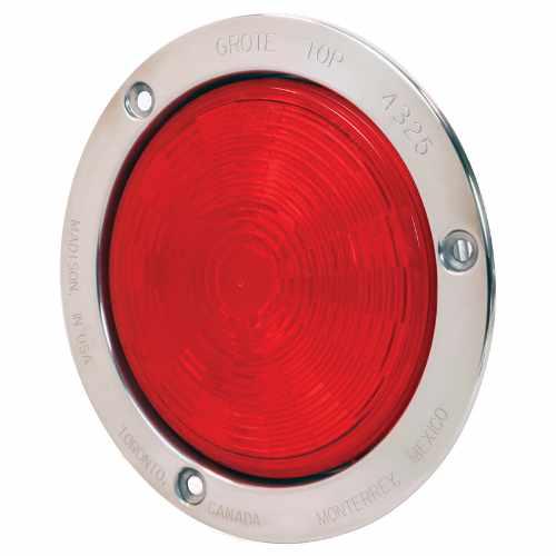 54492, Grote Industries Co., Lighting, LP LED 4" AMBER W/FLANGE - 54492