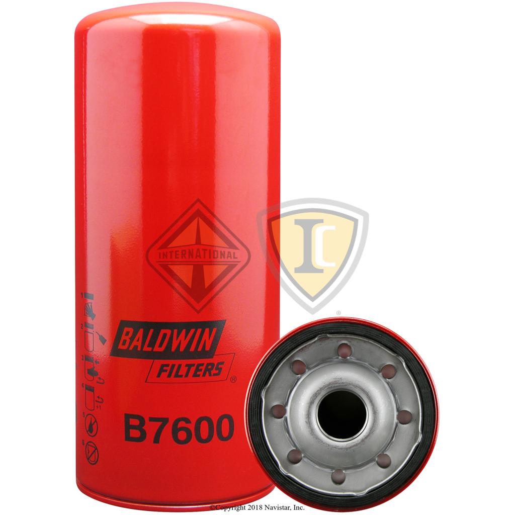 BALB7600, Baldwin Filters, Engine Oil Filter, Full Flow, Spin On - BALB7600