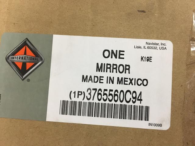 3765560C94, Navistar International, MIRROR, HOOD, LH, BLACK - part number 3765560C94