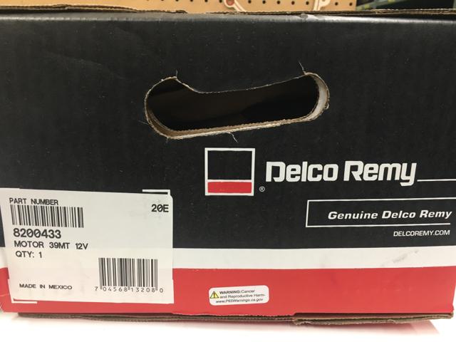8200433, Delco Remy, Delco Remy 8200433 - MOTOR, STARTER 39MT - part number 8200433