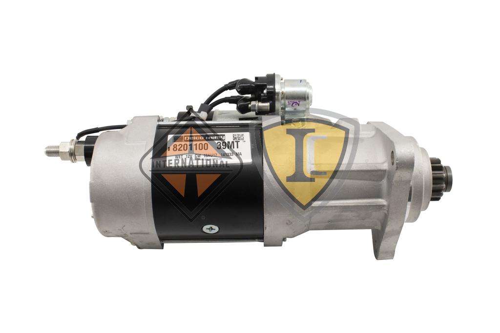 8201100, Delco Remy, STARTER, MOTOR, 39MT TYPE, NEW, 12V, SAE 3 MOUNT, 12 PINION TEETH, 8/10 PITCH, SOLENOID POS, 251 CW ROTATION, INSULATED POLARITY, NO OVER CRANK PROTECTION - part number 8201100