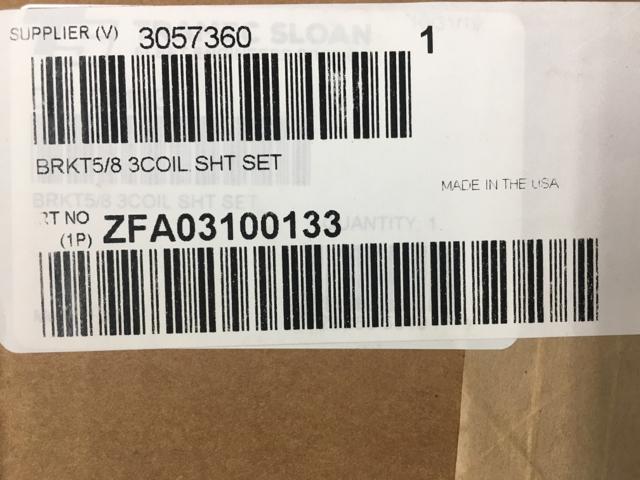 ZFA03100133, Fleet Engineers / Tramec Sloan, MUDFLAP BRKT, PKG SET - part number ZFA03100133