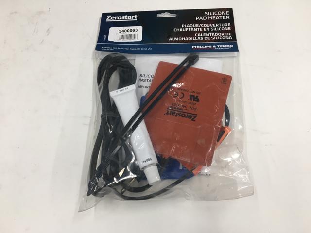 ZBL3400063, Temro Cold Weather Products, HEATER, PAD, SILICONE, 250W, 120V, 2.1A, 3.75 IN. X 4.25 IN. SZ, 6 FT CORD - part number ZBL3400063