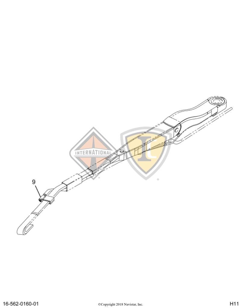 3860832C1, Navistar International, NOZZLE, W/S WIPER , CE BUS - part number 3860832C1