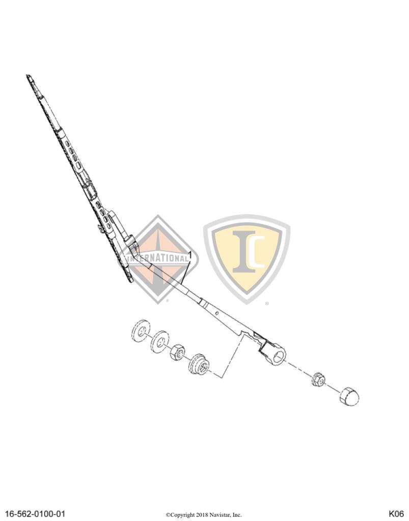 3860832C1, Navistar International, NOZZLE, W/S WIPER , CE BUS - part number 3860832C1