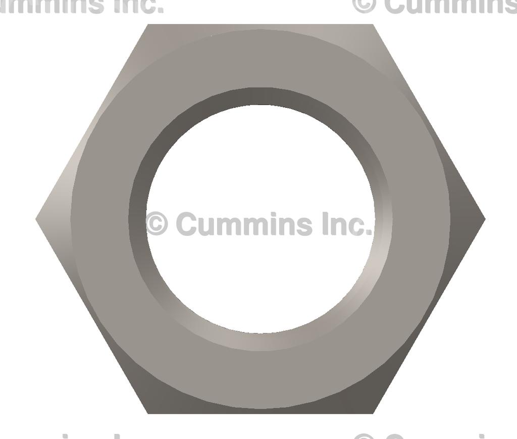 3066257, Cummins, NUT, REGULAR HEXAGON JAM - 3066257