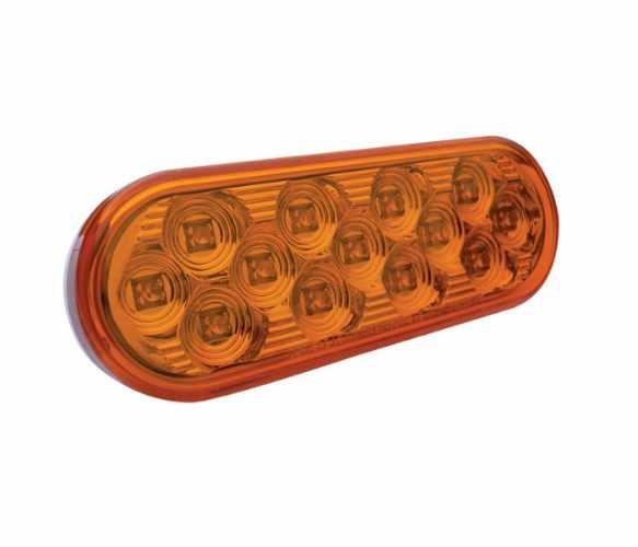 TLED-OBMA, Trux Accessories, OVAL MIRROR AMBER STOP TURN - TLED-OBMA