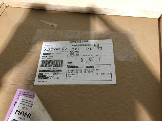 4047070C3, Navistar International, PIPE, TURBO LOW CAB SWB - part number 4047070C3