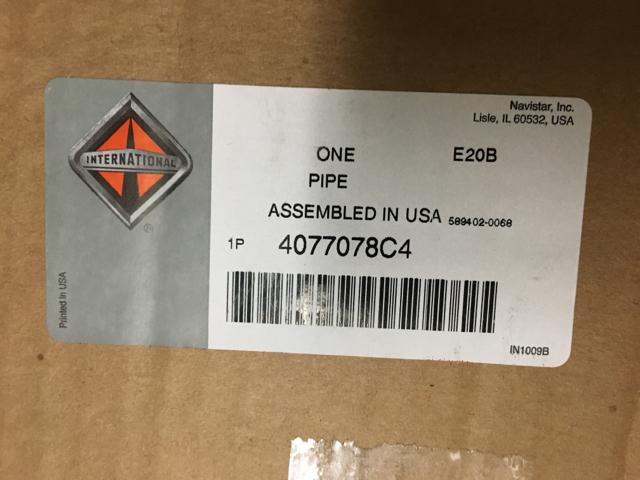 4077078C4, Navistar International, PIPE, WELDED TURBO - part number 4077078C4