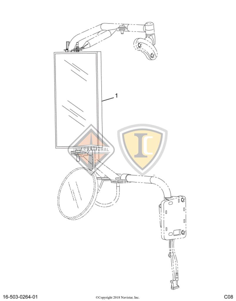2595727C1, Navistar International, PLATE, W/C MAIN GLASS CARRIER - part number 2595727C1