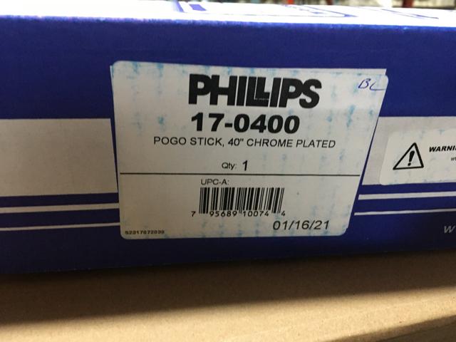 17-0400, Phillips Industries, Pogo Stick, Chrome 40" - part number 17-0400