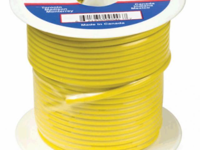89-9011, Grote Industries Co., PRIMARY WIRE 18 GAUGE YELLOW - 89-9011