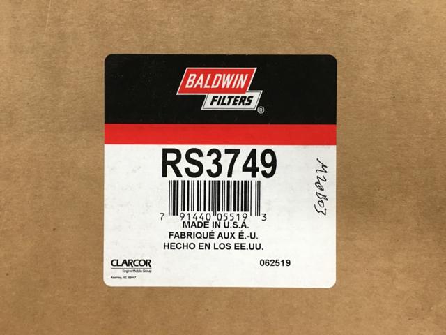 RS3749, Baldwin Filters, RADIAL SEAL AIR ELEMENT - part number RS3749