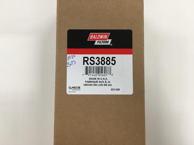 RS3885, Baldwin Filters, RADIAL SEAL INNER AIR ELEMEN - part number RS3885