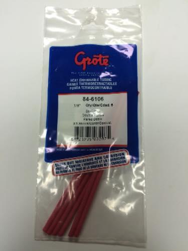 84-6106, Grote Industries Co., RED SHRINK TUBING, 1/8 , 6 - 84-6106