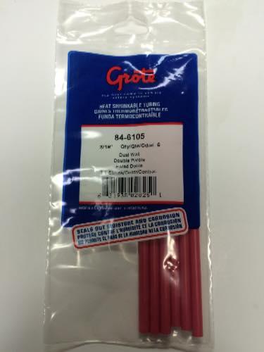 84-6105, Grote Industries Co., RED SHRINK TUBING, 3/16 , 6 - 84-6105