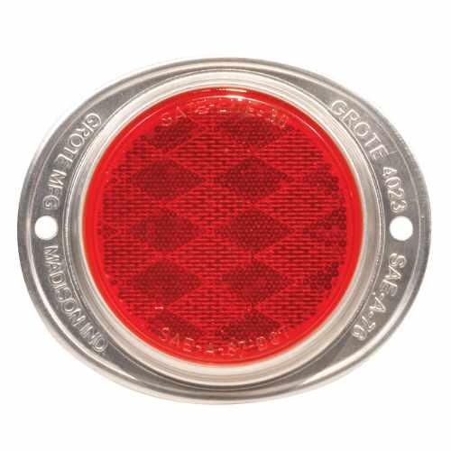 40232, Grote Industries Co., REFLECTOR, RED ALUMINUM - 40232