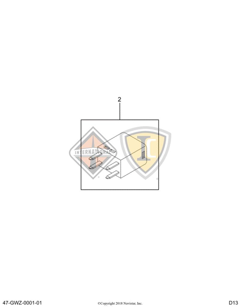 3600330C1, Navistar International, RELAY, GEN CONTROL 4 PIN MINI - part number 3600330C1